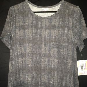 LuLaRoe Small Carly Dress Grey & Blue New!